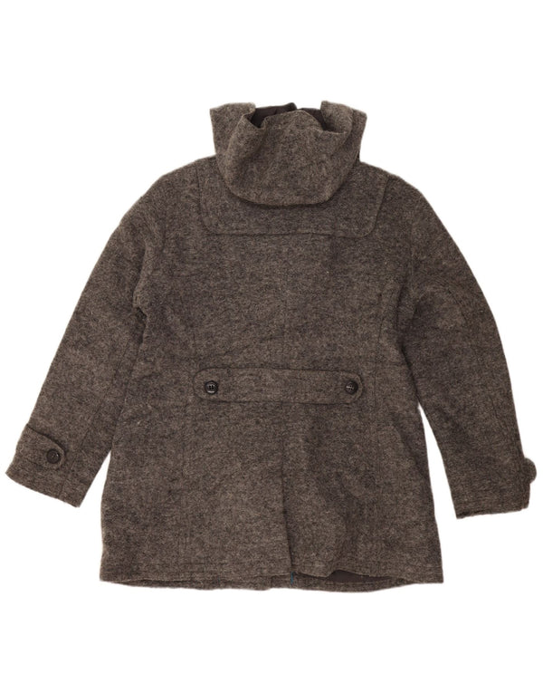 Casaco Duffle feminino com capuz ESPRIT UK 18 XL lã cinza