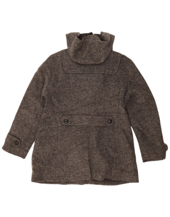 Casaco Duffle feminino com capuz ESPRIT UK 18 XL lã cinza