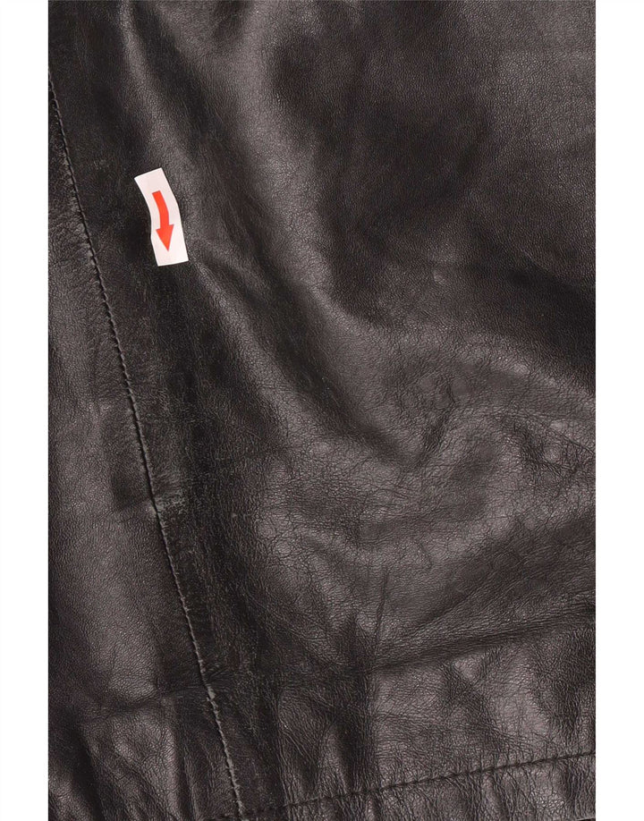 Jaqueta masculina de couro com capuz Conbipel IT 56 2XL preta