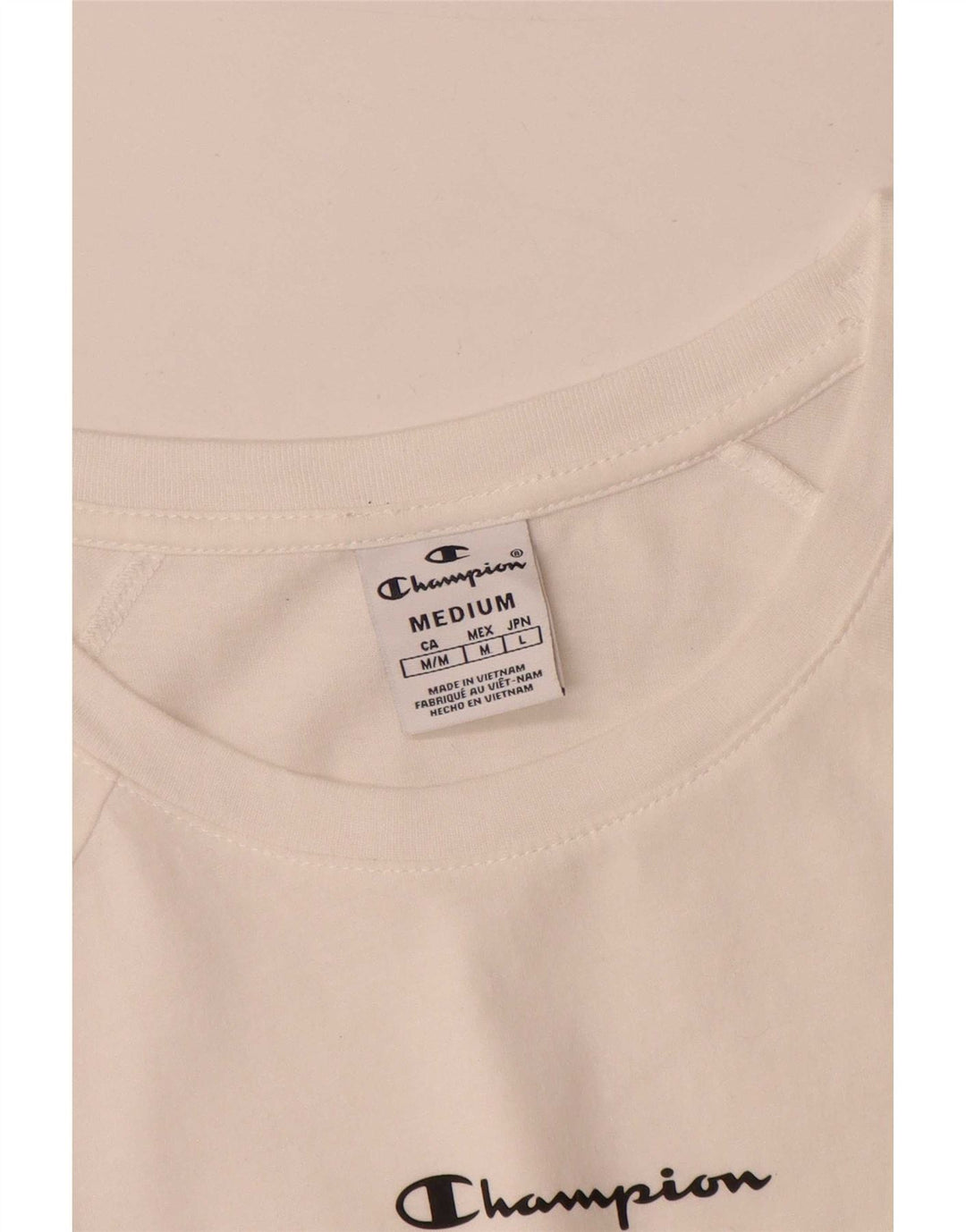 Camiseta gráfica masculina Champion Top Médio Branco