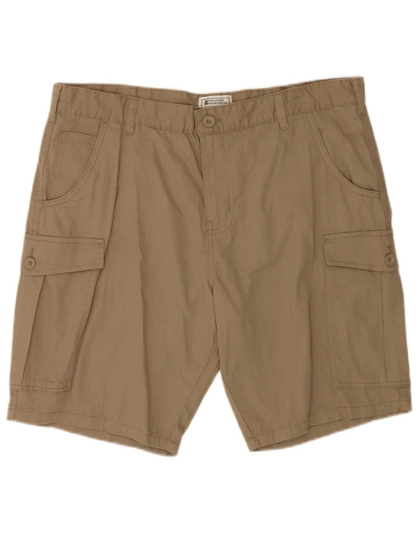 Shorts cargo masculino Mountain Warehouse W36 grande algodão bege