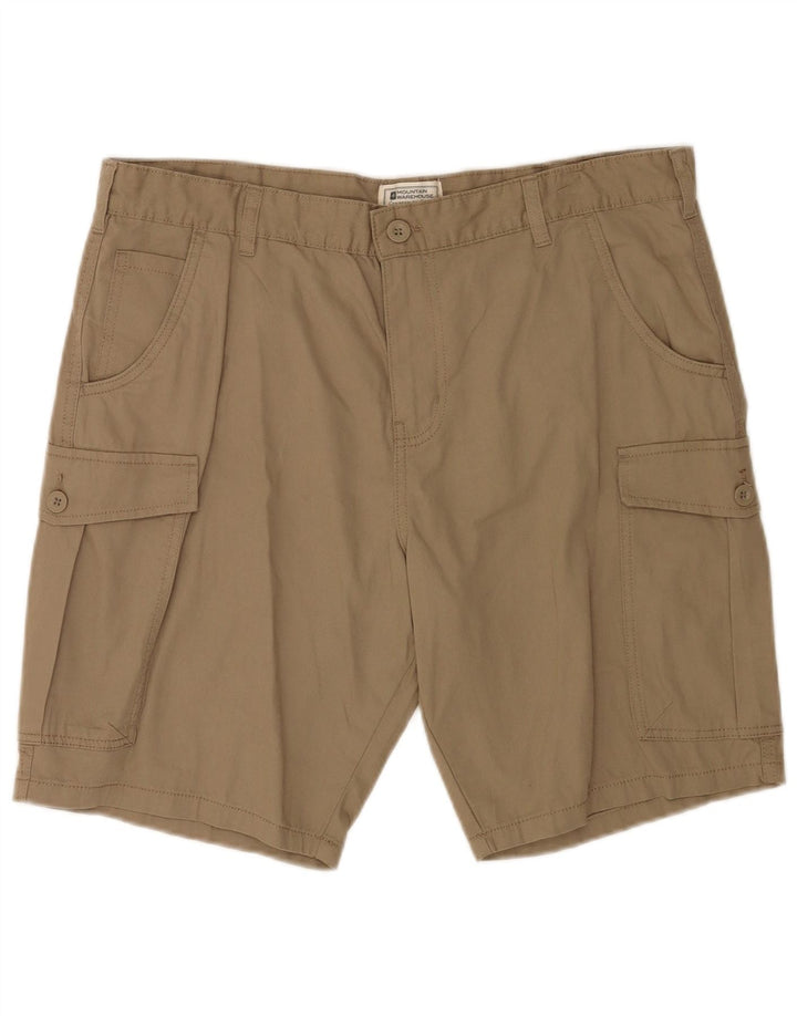 Shorts cargo masculino Mountain Warehouse W36 grande algodão bege