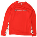 Tommy Hilfiger moletom gráfico masculino jumper médio vermelho colorblock