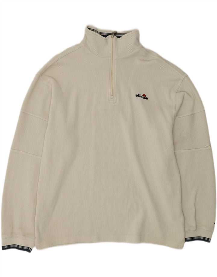 Moletom masculino ELLESSE com zíper e gola XL algodão cinza