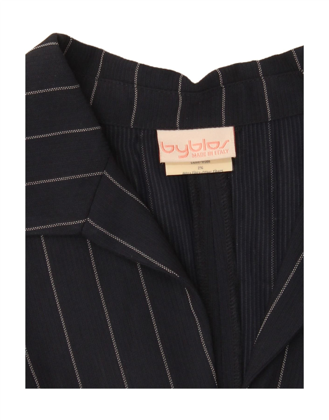 Macacão feminino BYBLOS Reino Unido 10 pequeno listrado azul marinho viscose