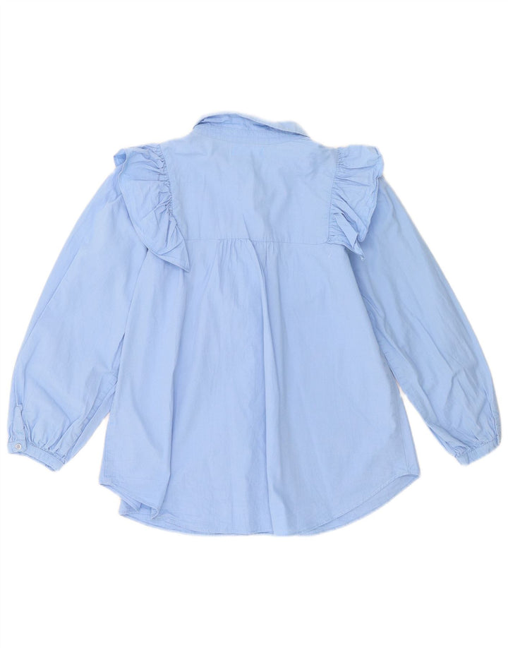 Blusa Zara Girls com babados na frente 13-14 anos azul