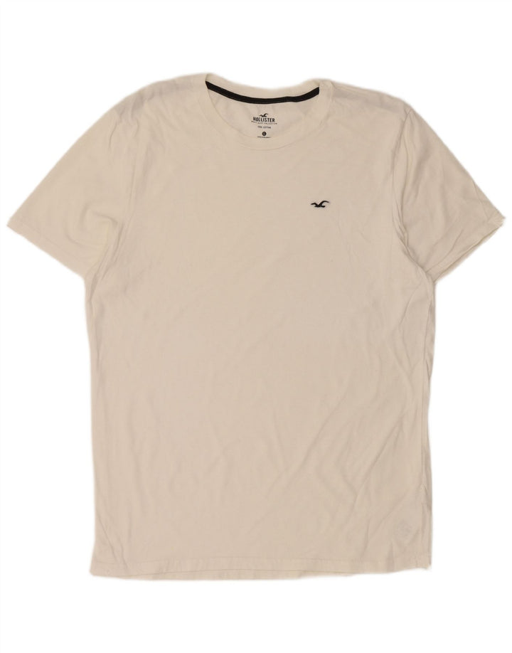 Camiseta masculina HOLLISTER grande algodão branco