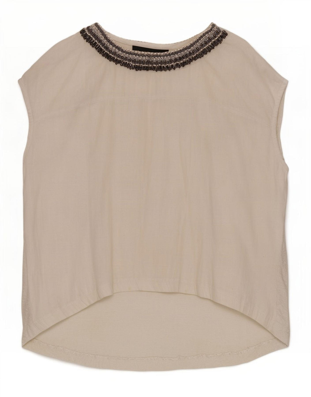 Zara blusa feminina oversized top UK 10 pequena branca