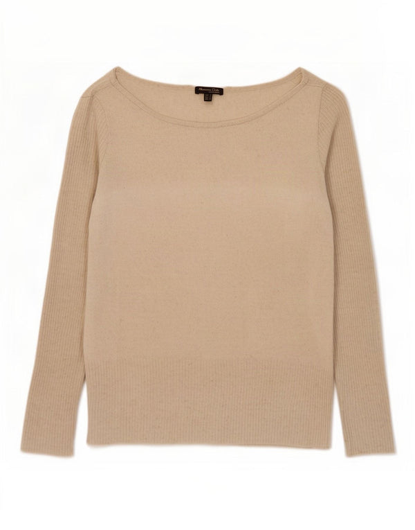 Blusa feminina Massimo Dutti UK 10 pequena bege
