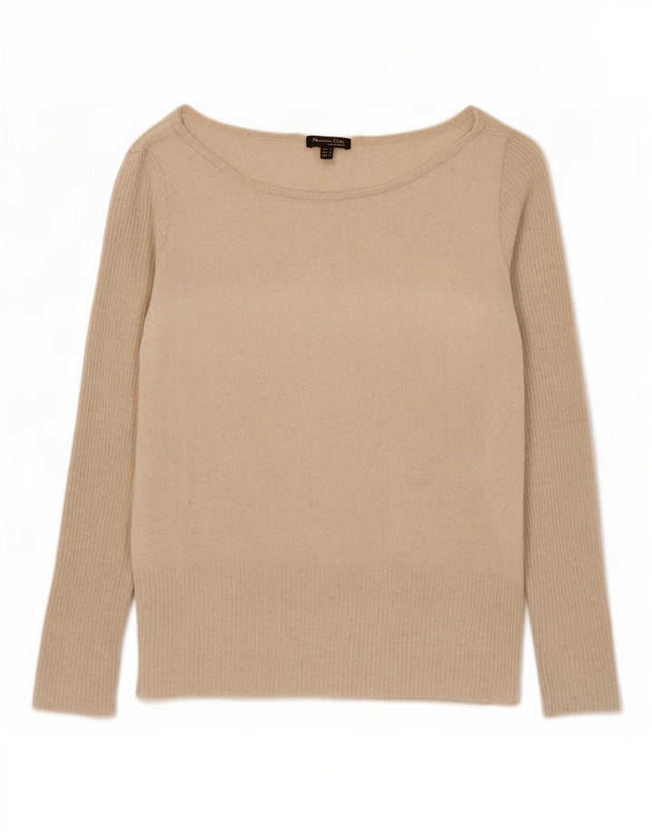 Blusa feminina Massimo Dutti UK 10 pequena bege