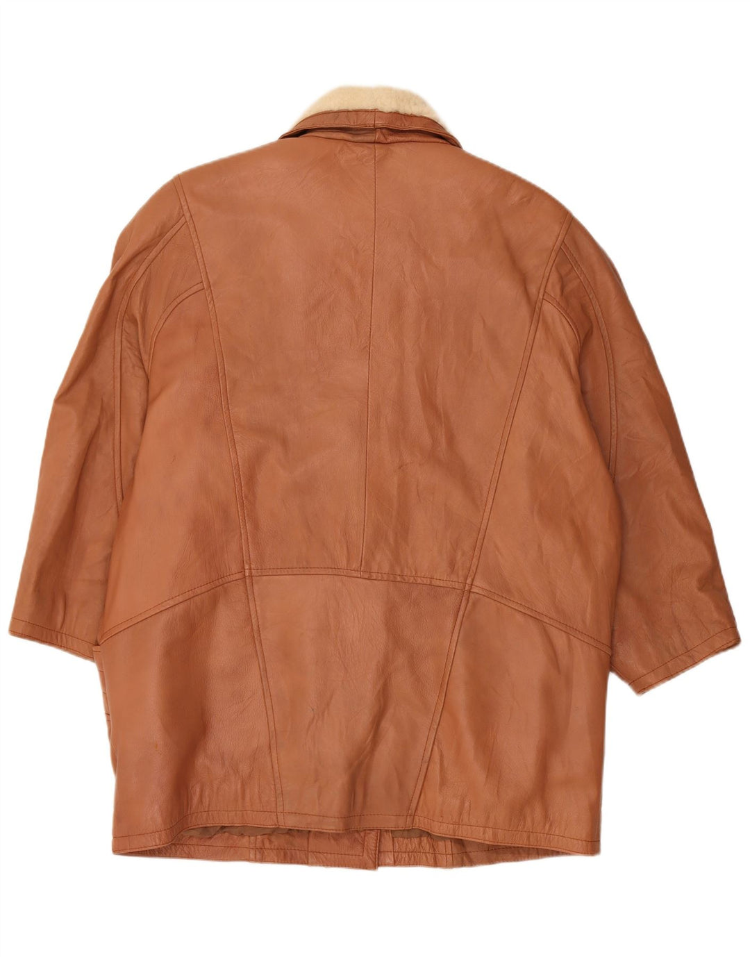 Jaqueta feminina vintage de shearling grande Reino Unido 16 grande marrom