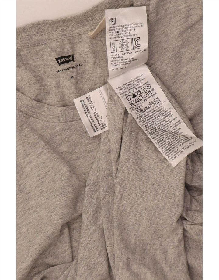 Camiseta masculina Levi's Top cinza médio algodão manchado