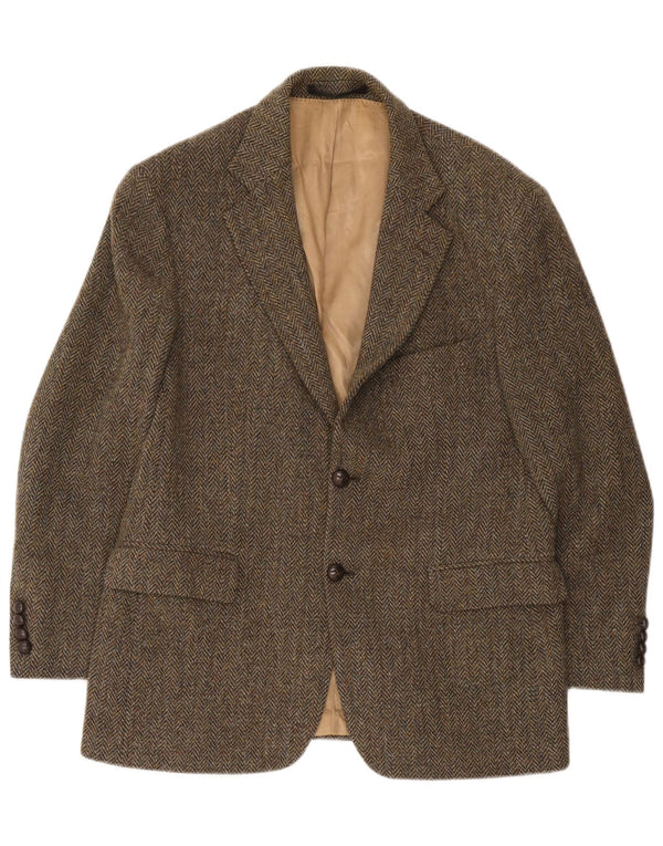 Jaqueta Marks & Spencer masculina Harris Tweed Blazer Reino Unido 40 verde médio