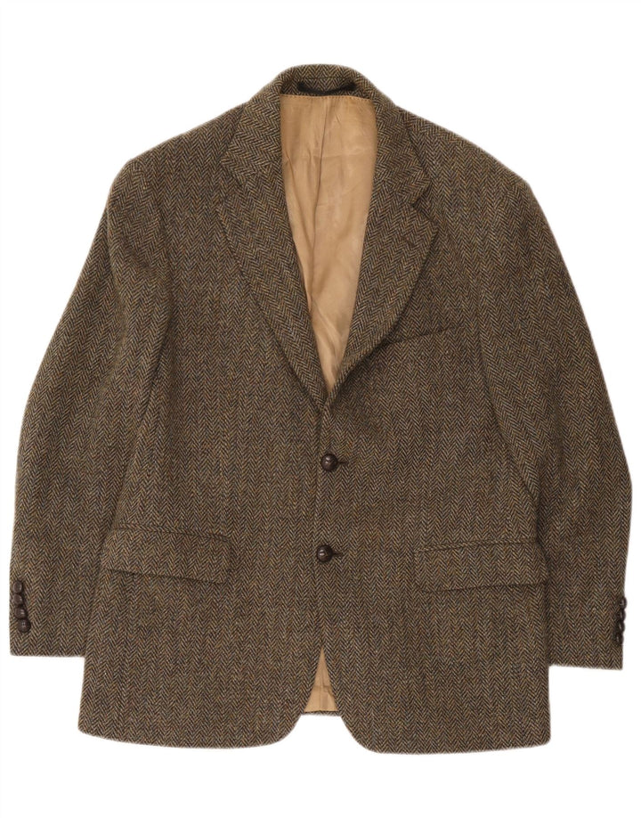 Jaqueta Marks & Spencer masculina Harris Tweed Blazer Reino Unido 40 verde médio