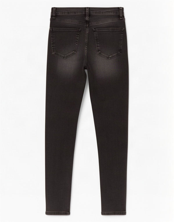 Jeans skinny feminino Topshop W28 L28 algodão cinza