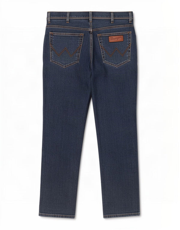 Wrangler Masculino Texas Stretch Straight Jeans W36 L26 Azul Algodão