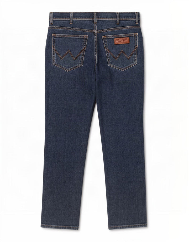 Wrangler Masculino Texas Stretch Straight Jeans W36 L26 Azul Algodão