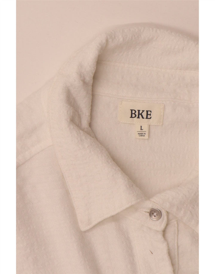 Pulôver feminino BKE blusa grande tamanho Reino Unido 16 grande rayon branco