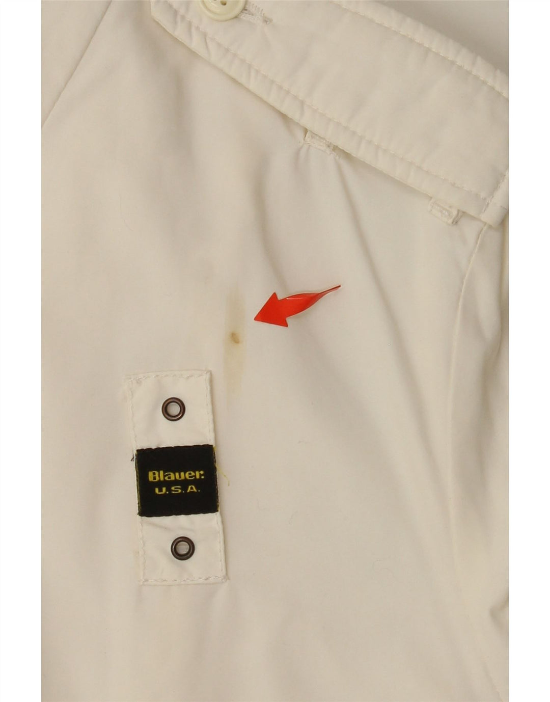Jaqueta militar feminina BLAUER UK 14 grande poliamida branca