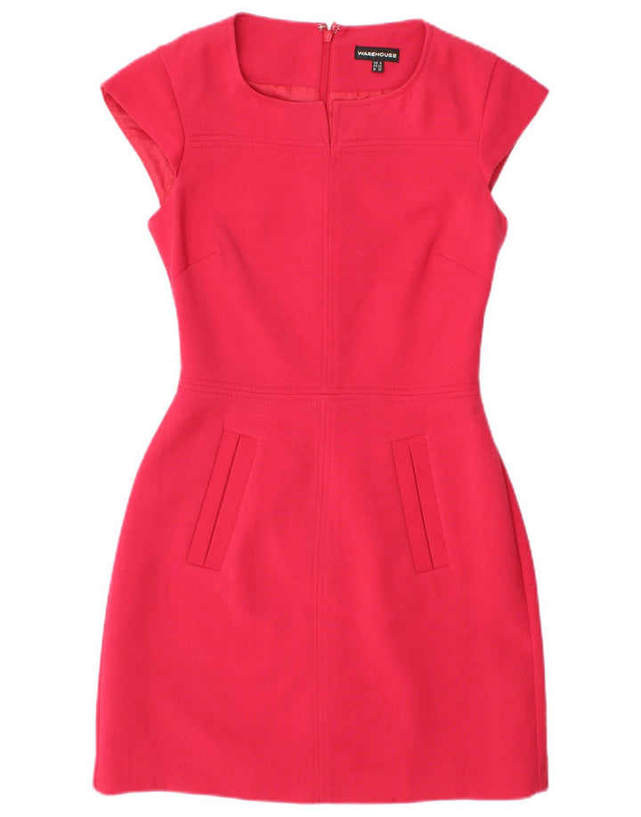 Vestido bainha feminino WAREHOUSE UK 6 XS poliéster vermelho