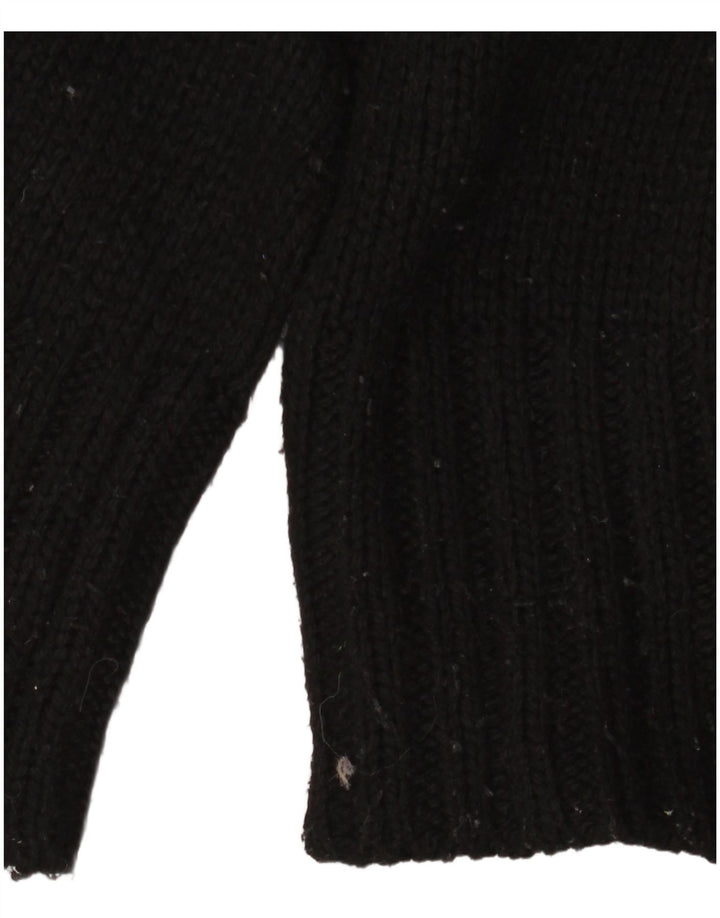 Zara Suéter feminino oversized com gola de tartaruga Reino Unido 16 grande preto