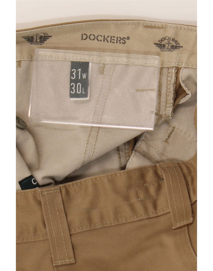 DOCKERS Calça Chino Masculina Reta W31 L30 Algodão Bege