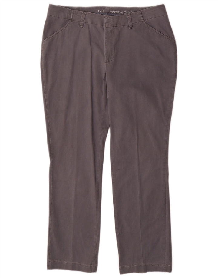 Calça chino reta feminina LEE W34 L29 cinza