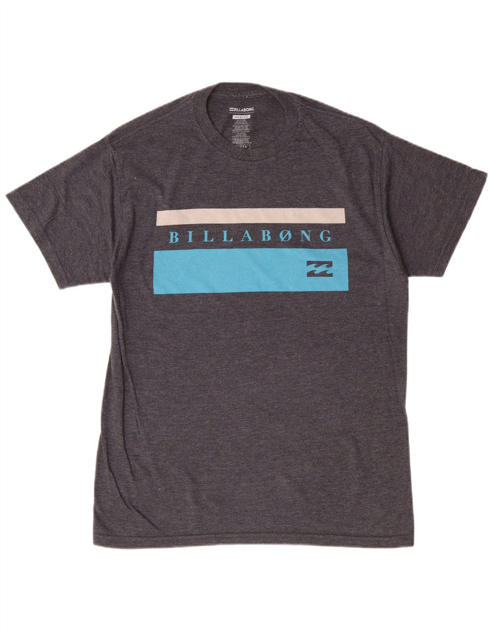 Camiseta masculina gráfica BILLABONG algodão cinza médio