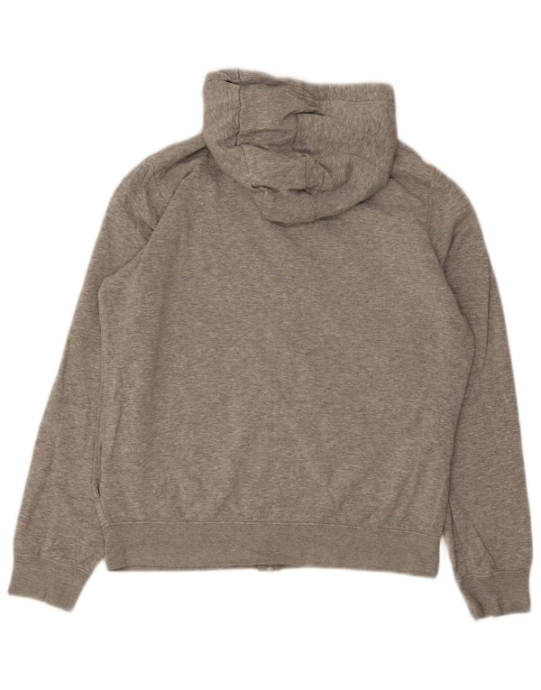Suéter Nike feminino com capuz e zíper grande UK 10 pequeno algodão cinza
