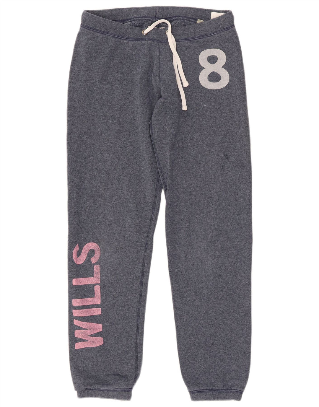 Calça esportiva feminina JACK WILLS com estampa gráfica e joggers Reino Unido 8 pequeno azul marinho