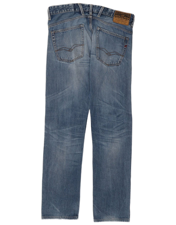 Replay Mens Jeto Slim Jeans W32 L30 Azul Algodão