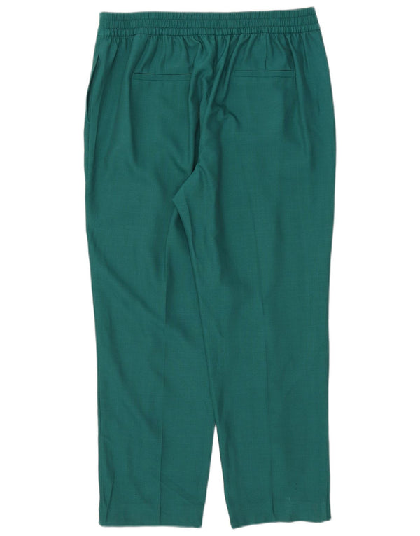 Calça casual feminina Marks & Spencer cônica Reino Unido 16 grande W34 L27 azul