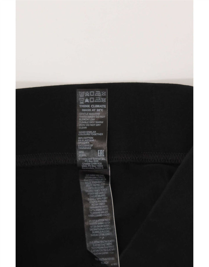 Leggings femininos Marks & Spencer UK 12 algodão preto médio