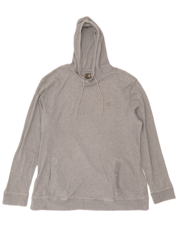 Top masculino com capuz Timberland manga comprida 2XL algodão cinza
