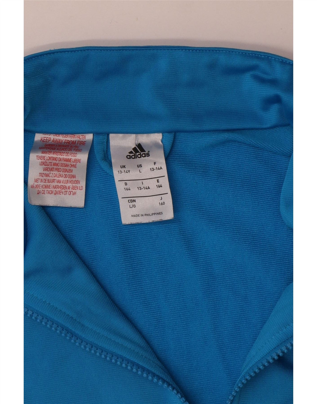 Casaco de treino adidas menino 13-14 anos azul poliéster