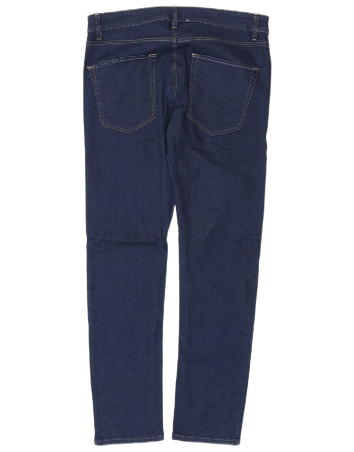 Jeans slim feminino BENETTON W36 L31 algodão azul marinho