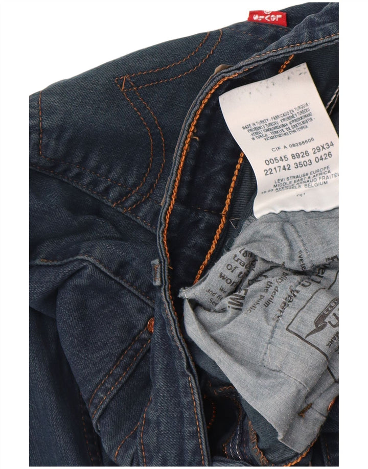 Levi's feminino 545 bootcut jeans w29 l34 algodão azul marinho