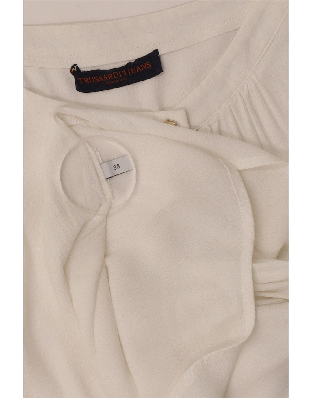 Trussardi Jeans Blusa Longline Feminina Top IT 38 XS Branco