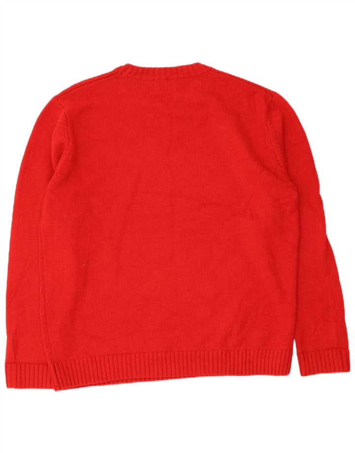 Zara Suéter masculino com gola redonda XL vermelho
