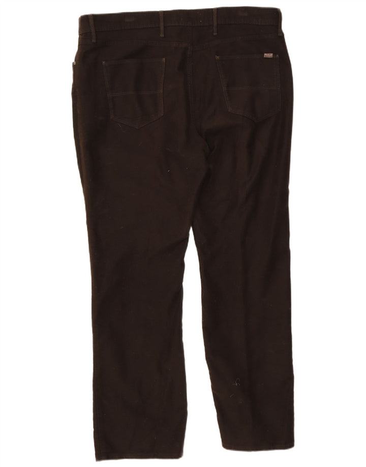 Calça casual masculina Marks & Spencer de ajuste regular W38 L29 algodão marrom