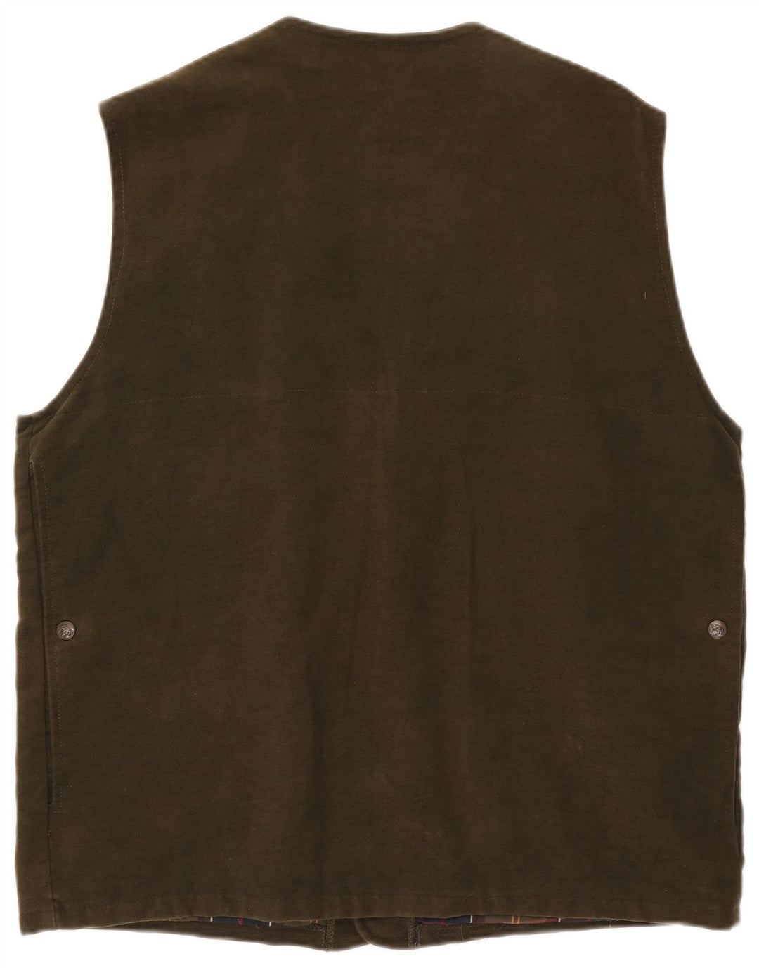 Colete utilitário masculino VINTAGE UK 42 XL algodão cáqui