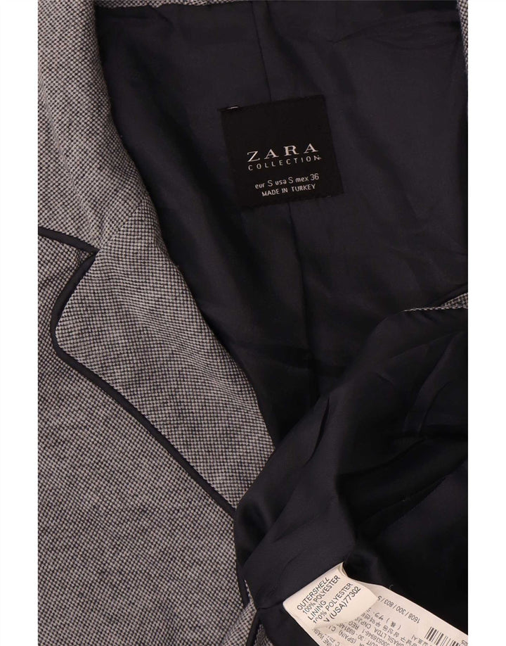 Jaqueta blazer masculina Zara com 2 botões UK 36 poliéster cinza pequeno