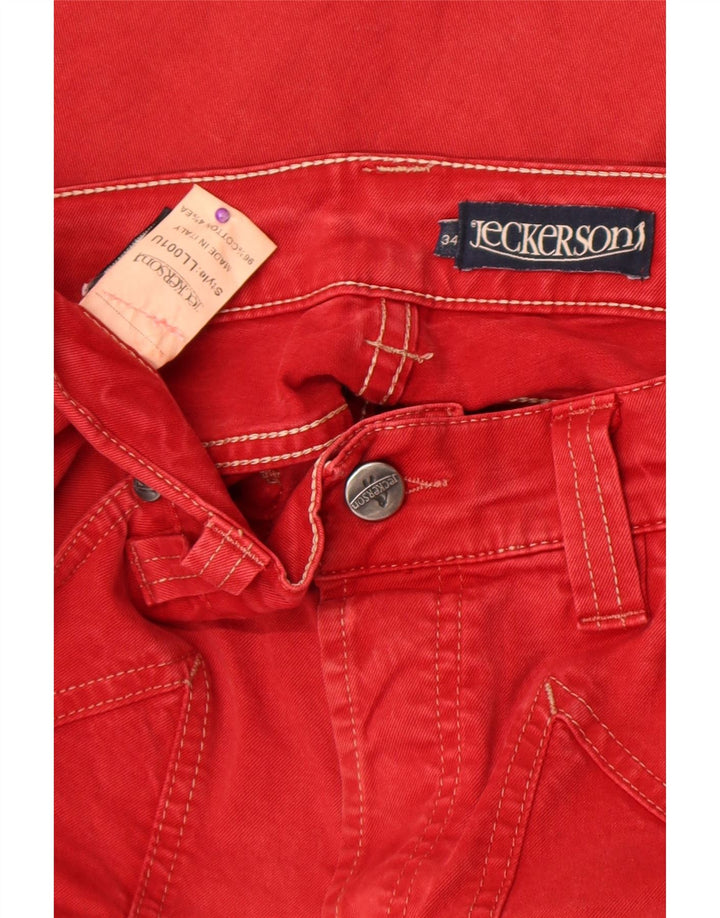 Jeans retos masculinos Jeckerson W34 L34 algodão vermelho