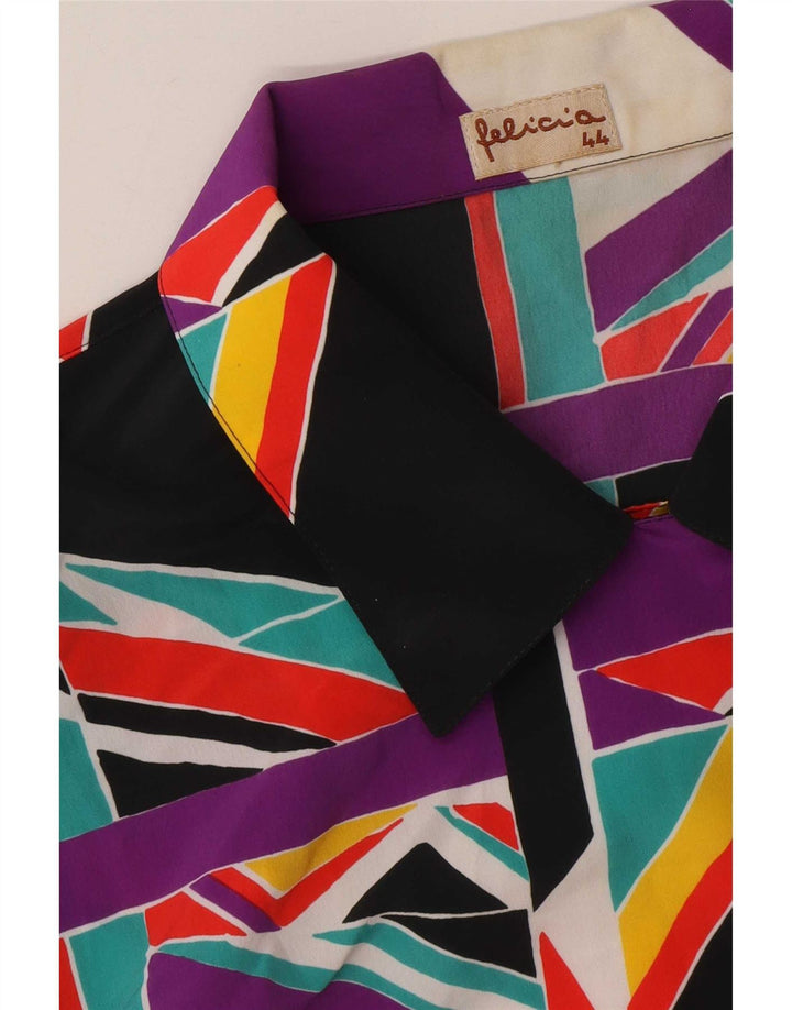 Blusa feminina Felicia cropped IT 44 média multicolorida geométrica