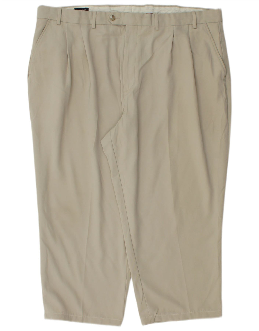 Calça capri masculina Izod com pegged W44 L22 algodão bege