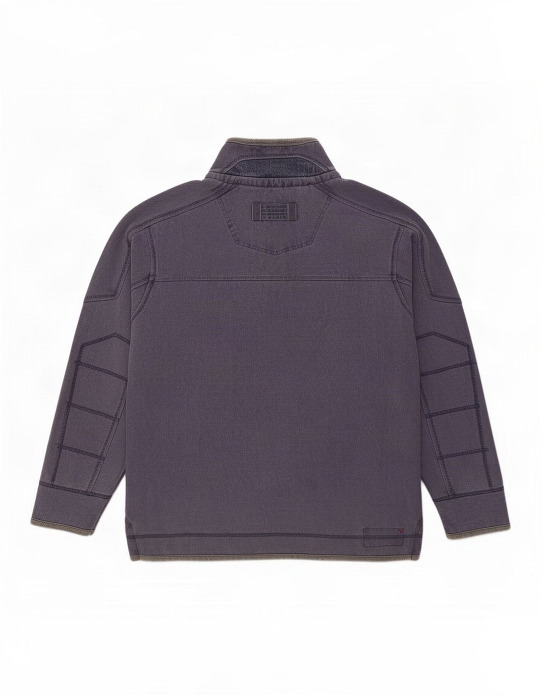 Fat Face Masculino Zip Neck Moletom Jumper Grande Algodão Azul