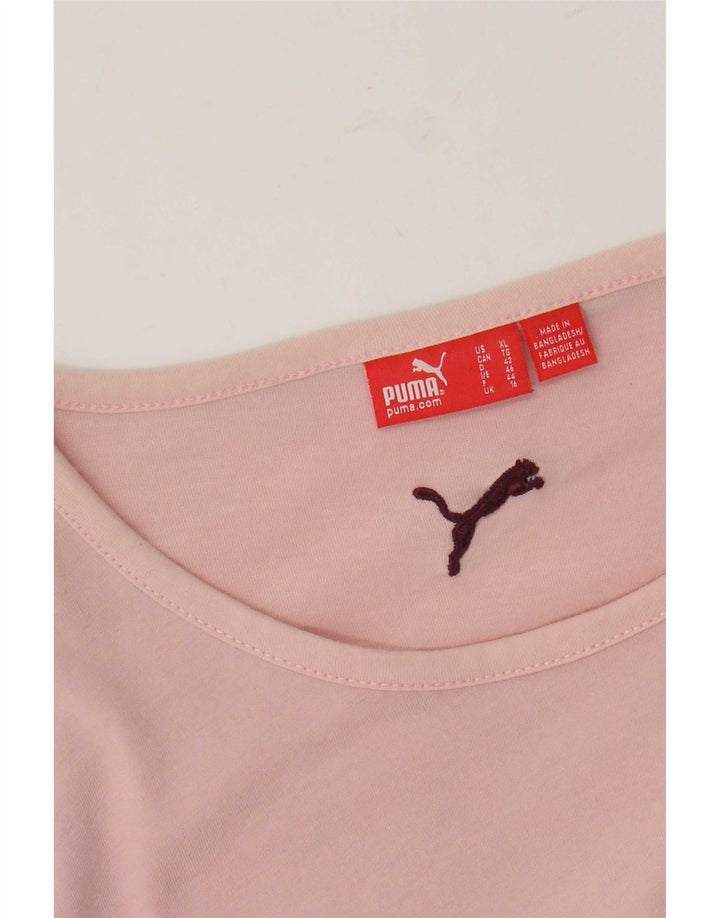 Puma moletom gráfico feminino jumper UK 16 grande rosa
