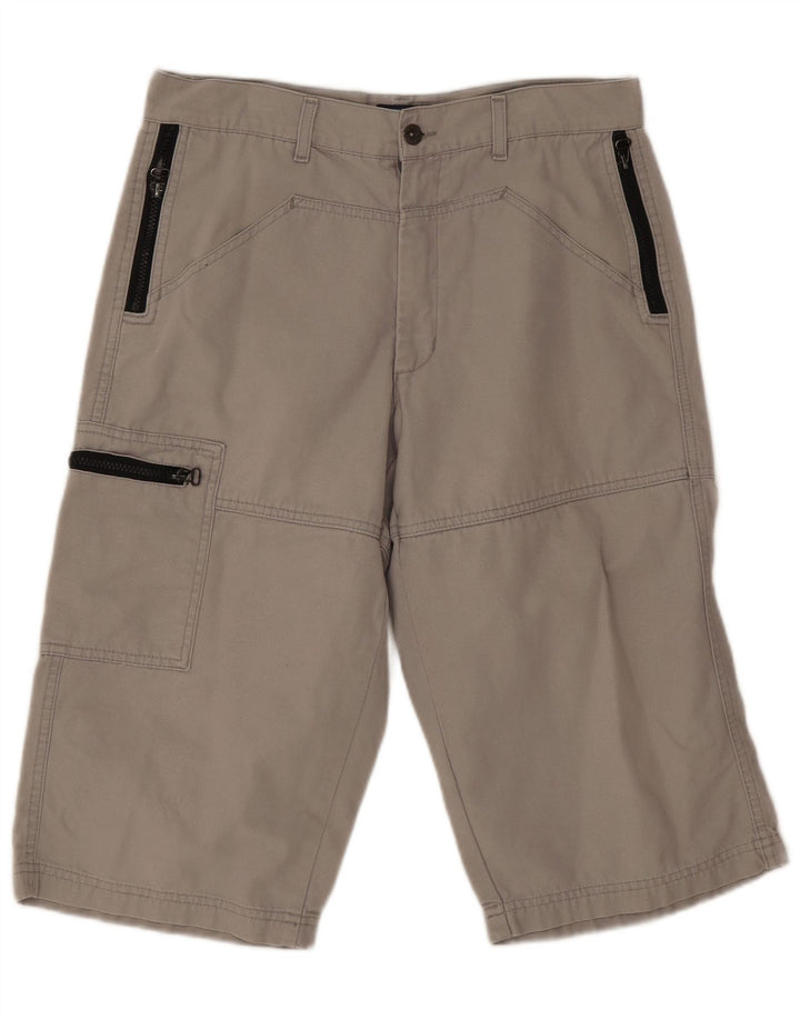 Tom Tompson Mens Cargo Shorts Médio W30 Algodão Cinza