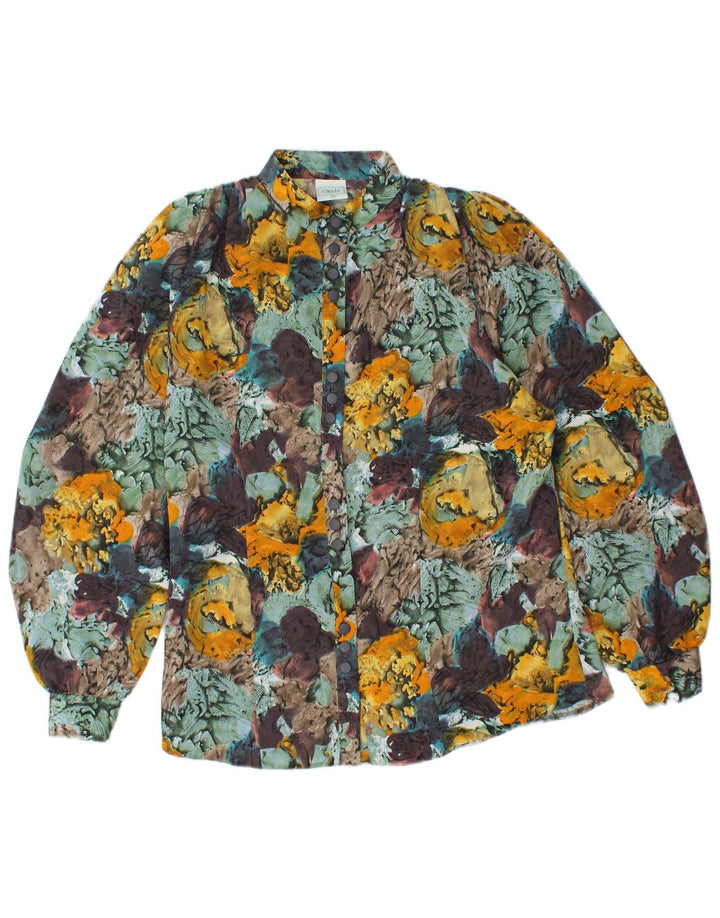 Blusa feminina CANDA com estampa abstrata UE 38 média multicolorida