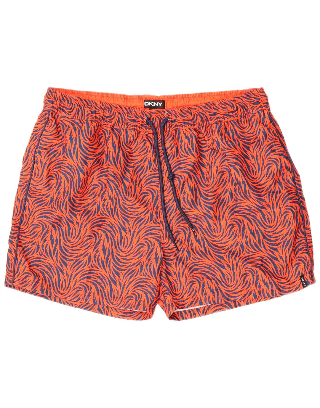 Shorts de natação masculino Dkny 2XL poliéster geométrico laranja